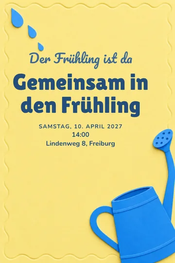Einladung mit dem Design Der Frühling steht offen