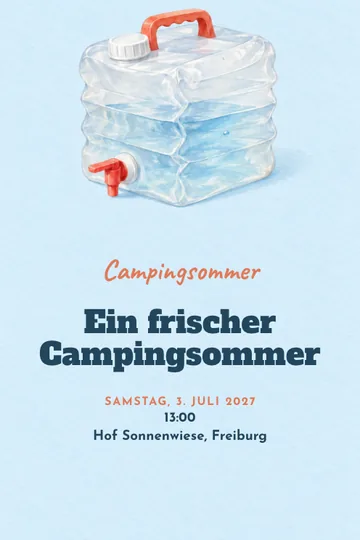 Einladung mit dem Design Campingsommer