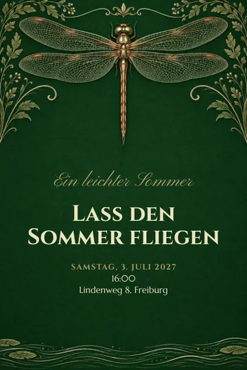 Einladung mit dem Design Ein leichter Sommer
