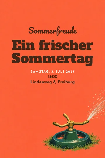 Einladung mit dem Design Sommerfreude