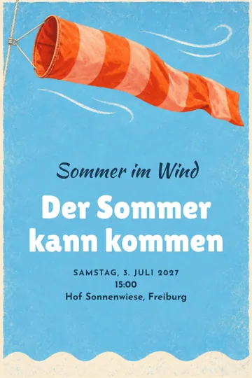 Einladung mit dem Design Sommer im Wind