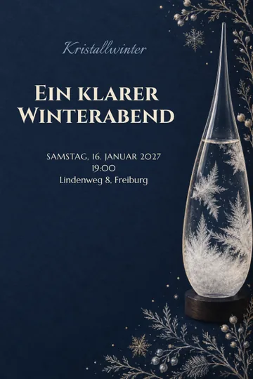 Einladung mit dem Design Kristallwinter