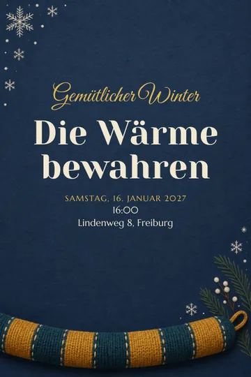 Einladung mit dem Design Gemütlicher Winter