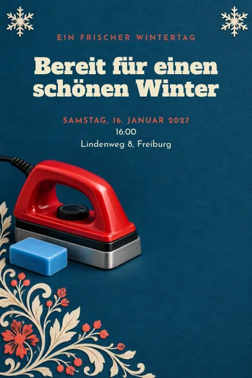 Einladung mit dem Design Ein frischer Wintertag
