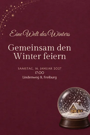 Einladung mit dem Design Eine Welt des Winters
