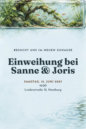 Einladung mit dem Design Unsere Wasserwelt