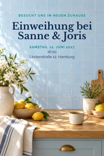 Einladung mit dem Design Küche im neuen Zuhause