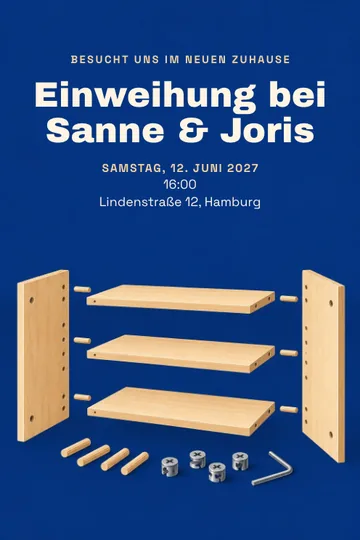 Einladung mit dem Design Gemeinsam unser Zuhause bauen