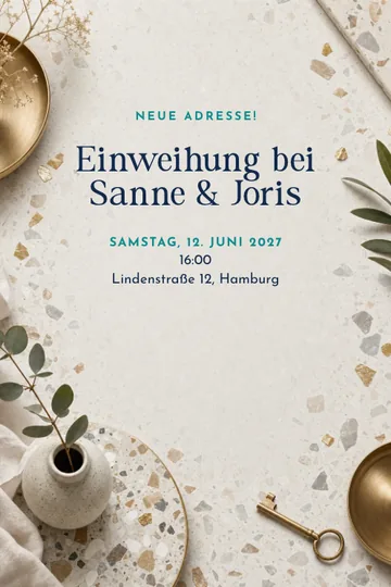 Einladung mit dem Design Terrazzo