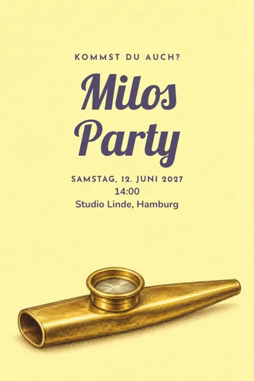 Einladung mit dem Design Summmelodie