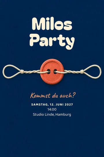 Einladung mit dem Design Schnurspiel