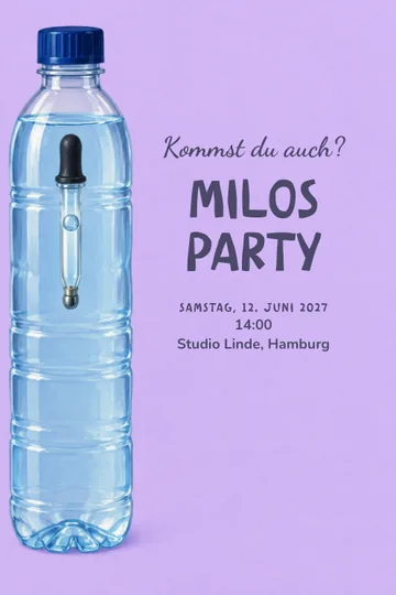 Einladung mit dem Design Tauchen und steigen