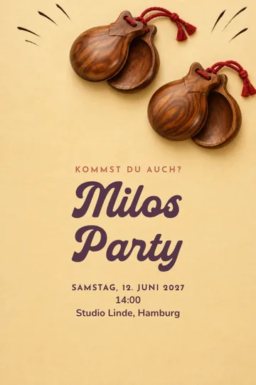 Einladung mit dem Design Kastagnettenfest