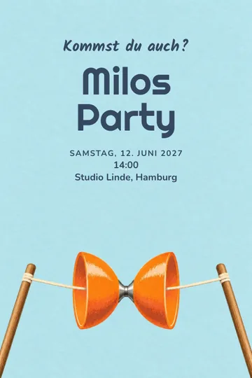 Einladung mit dem Design Diabolofest