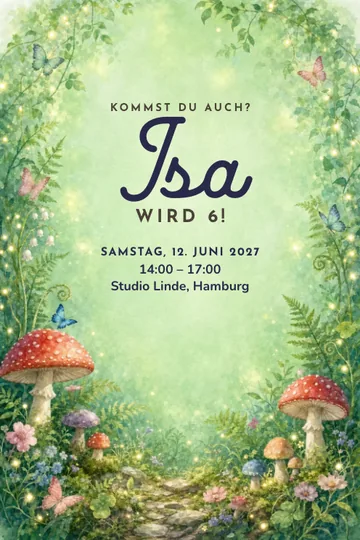 Einladung mit dem Design Feenwald