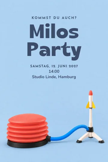 Einladung mit dem Design Luftkraftfest