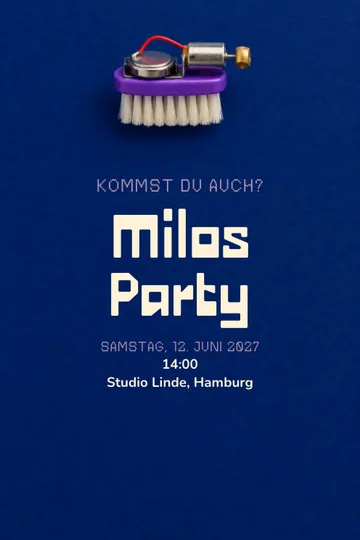 Einladung mit dem Design Bürstenbotfest