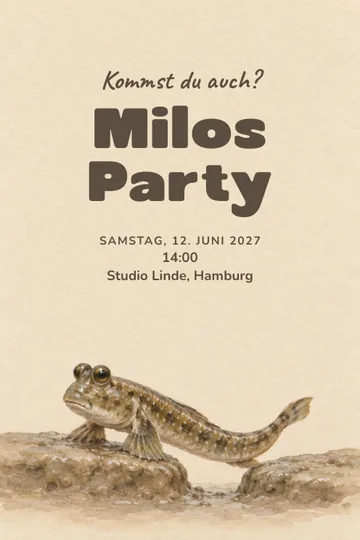 Einladung mit dem Design Kleiner Sprung