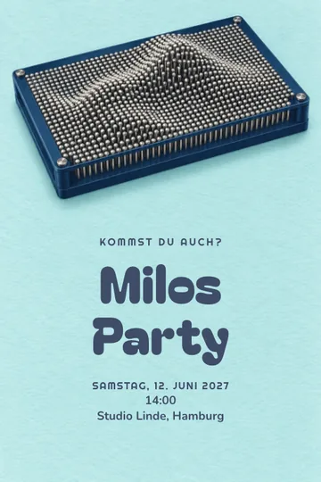 Einladung mit dem Design Formen werden lebendig