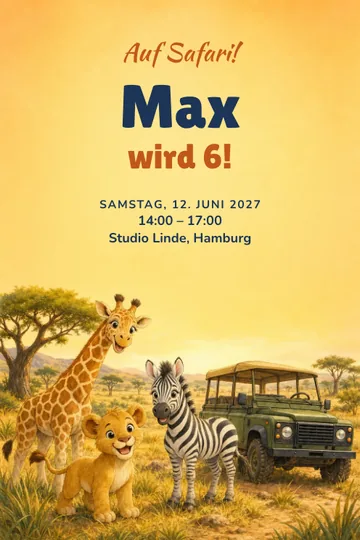 Einladung mit dem Design Safari