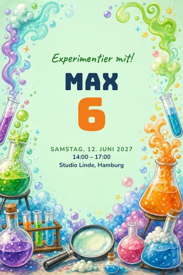 Einladung mit dem Design Forscherparty