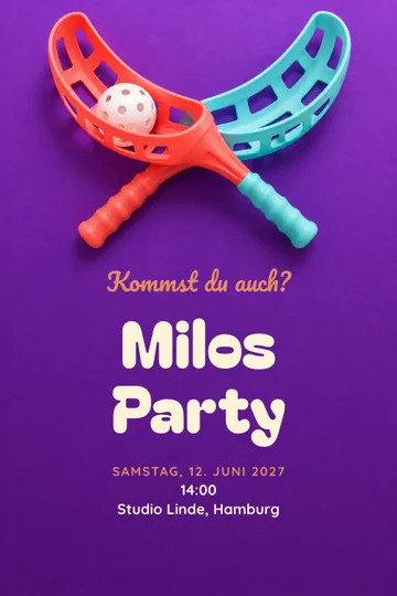 Einladung mit dem Design Fangballfest