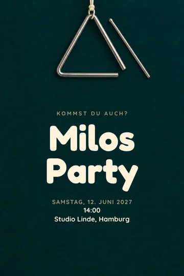 Einladung mit dem Design Ting, ting, ting