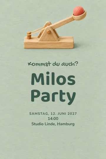 Einladung mit dem Design Sanft zielen