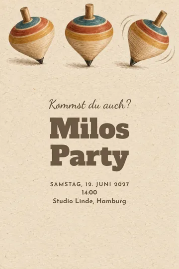 Einladung mit dem Design Kreiselturnier
