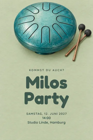 Einladung mit dem Design Garten der Töne