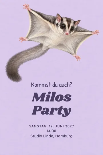 Einladung mit dem Design Gleite mit mir