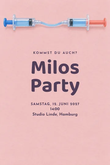 Einladung mit dem Design Drücke und entdecke