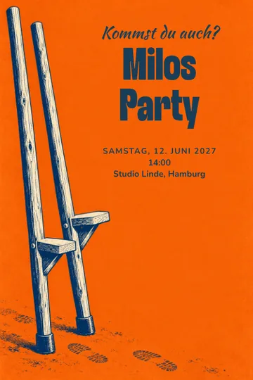 Einladung mit dem Design Stelzenfest