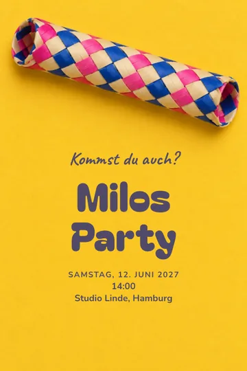 Einladung mit dem Design Flechtspiel