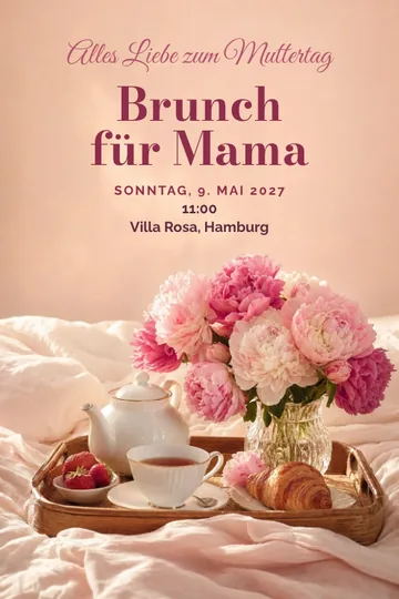 Einladung mit dem Design Muttertag