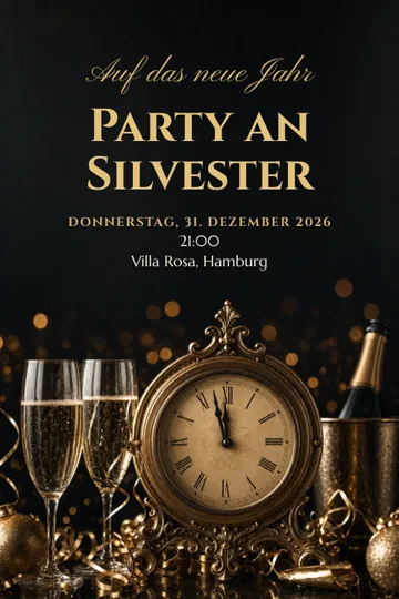 Einladung mit dem Design Countdown