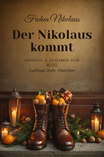 Einladung mit dem Design Nikolaus