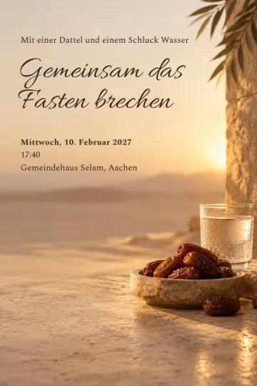 Einladung Feiertage, Design Datteln bei Sonnenuntergang
