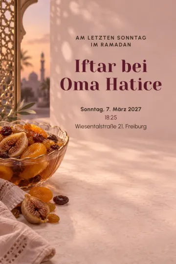 Einladung Feiertage, Design Schale Khoshaf