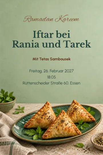 Einladung Feiertage, Design Tetas Sambousek