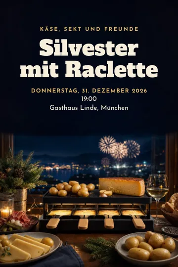 Einladung mit dem Design Silvester