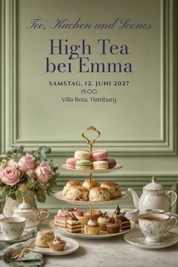 Einladung mit dem Design High Tea