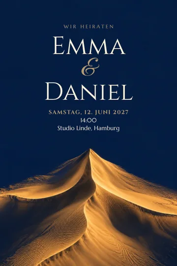 Einladung mit dem Design Wo Wege zusammenfinden