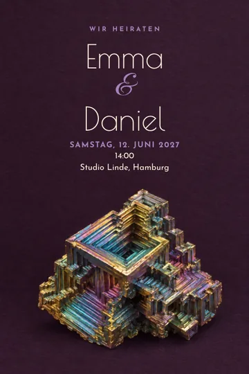 Einladung mit dem Design Gemeinsam wachsen