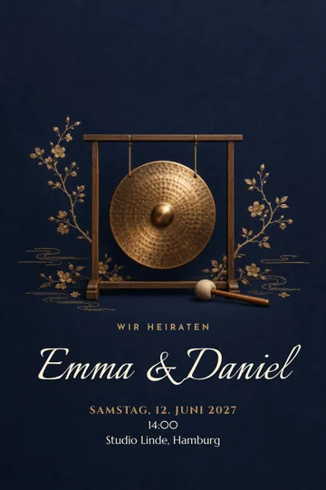 Einladung mit dem Design Gemeinsam im Klang