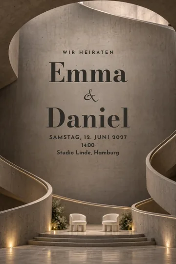 Einladung mit dem Design Spiralgelübde