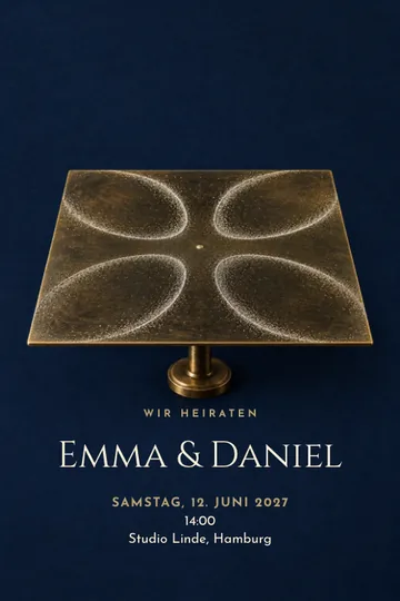 Einladung mit dem Design Gemeinsam in Harmonie