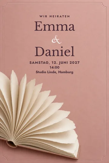 Einladung mit dem Design Ein neues Kapitel