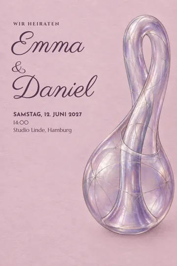 Einladung mit dem Design Eine unerwartete Verbindung