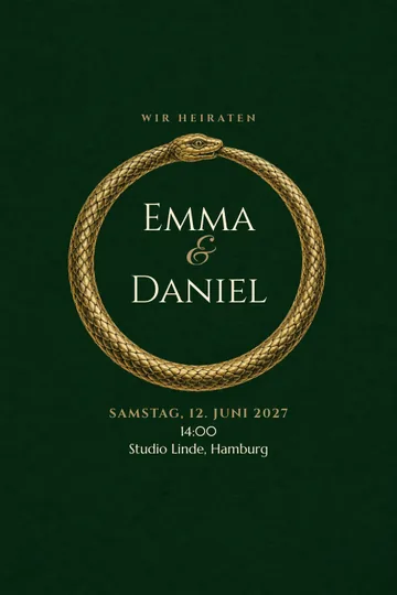 Einladung mit dem Design Ohne Ende